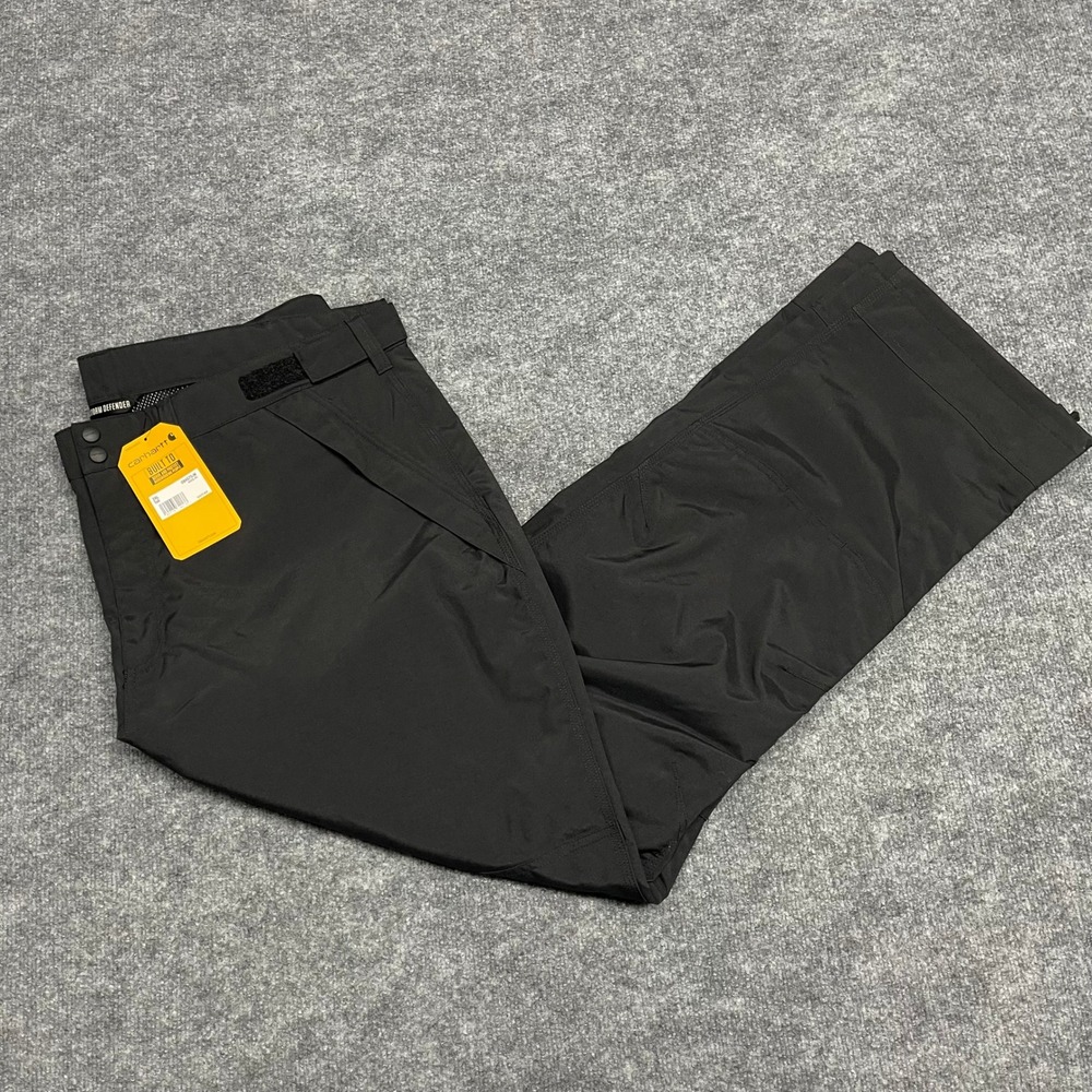 Carhartt Pants Mens 2XL XXL Tall Black Storm Defender Heavyweight Waterproof‎